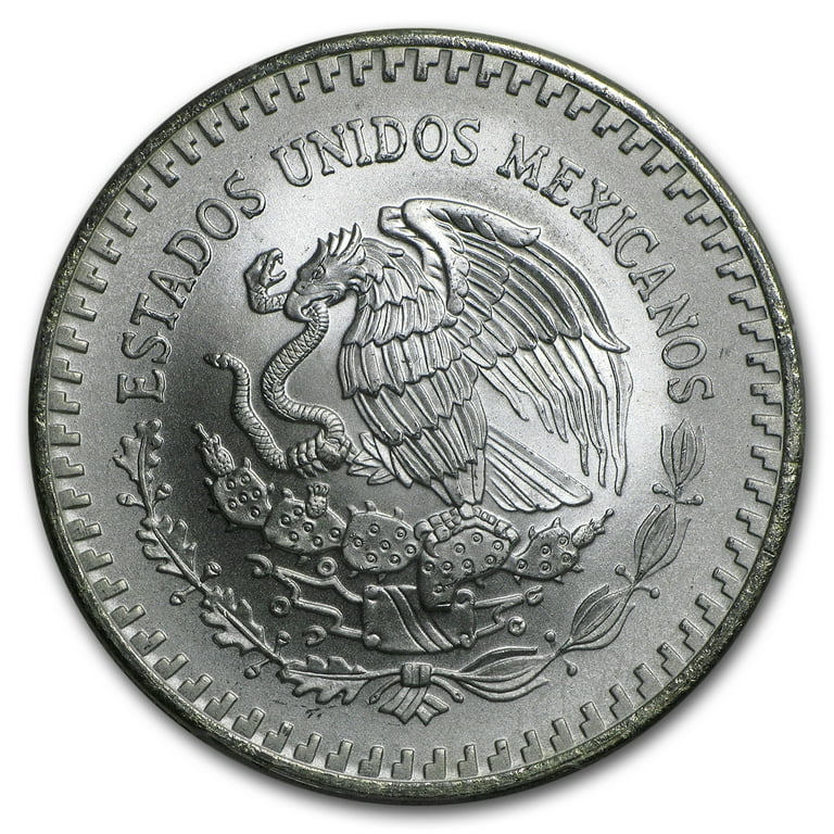 マルモページです☆①の2 1982 Mo Mexico 1 Onza Silver Libertad Error MS64 Reverse