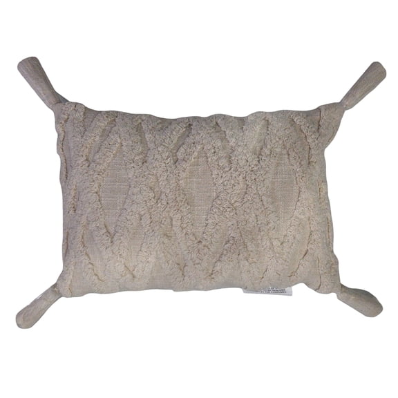 12" x 18" Ivory Tufted Throw Pillow by Ashland  - Spring Home Decor