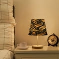 thumbnail image 6 of Ryvnso LED Bedside Table Lamp Gold Tropical Leaves Bedroom Desk Lamps Nightstand Lampshade M, 6 of 7