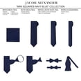 thumbnail image 6 of Jacob Alexander Boys' 14 inch Woven Subtle Mini Squares Pre-Tied Clip-On Neck Tie - Navy Blue, 6 of 7