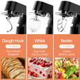 thumbnail image 4 of Yumystori Stand Mixer, 12 Speed 6.5 Quart Tilt-Head Kitchen Electric Food Mixer with Beater, Dough Hook and Wire Whip, 4 of 8