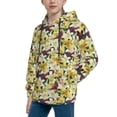 thumbnail image 2 of Lsque Lilies Flowers Patten Youth Hoodie Sweatshirt Pullover with Kangaroo Pocket Boys and Girls Hoodie Warm Hoodie for Kids-Medium, 2 of 6