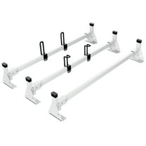 KFFKFF Trailer Ladder Holder, 54-inch Triple Crossbar Roof Rack, Durable Steel Construction, 800 lbs Load Capacity with Securing Straps, Compatible with Ford Transit 150, 250, 350, Models 2015-2022