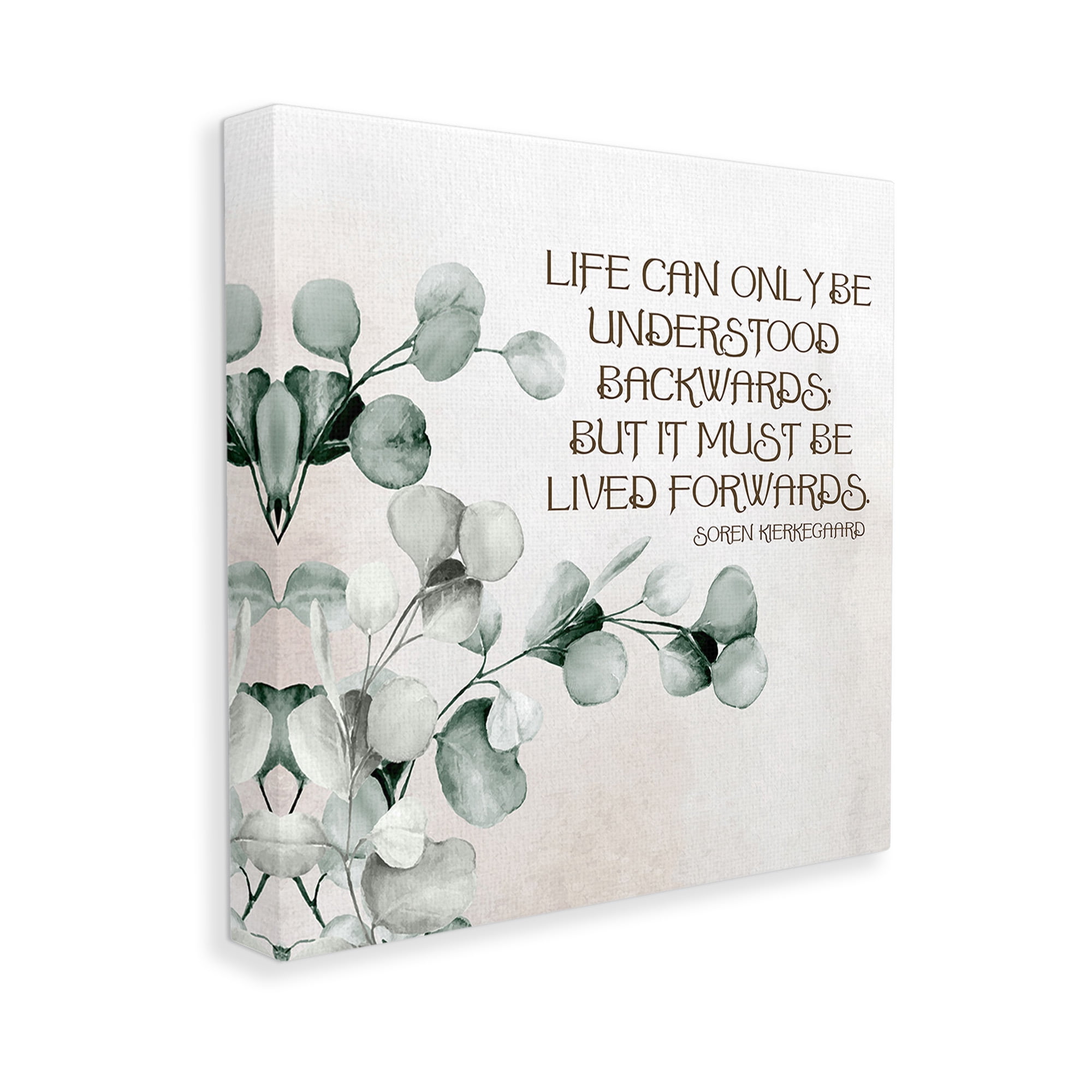 Stupell Industries Soren Kierkegaard Quote Inspirational Painting Gallery Wrapped Canvas Art Print Wall Art, 36 x 36