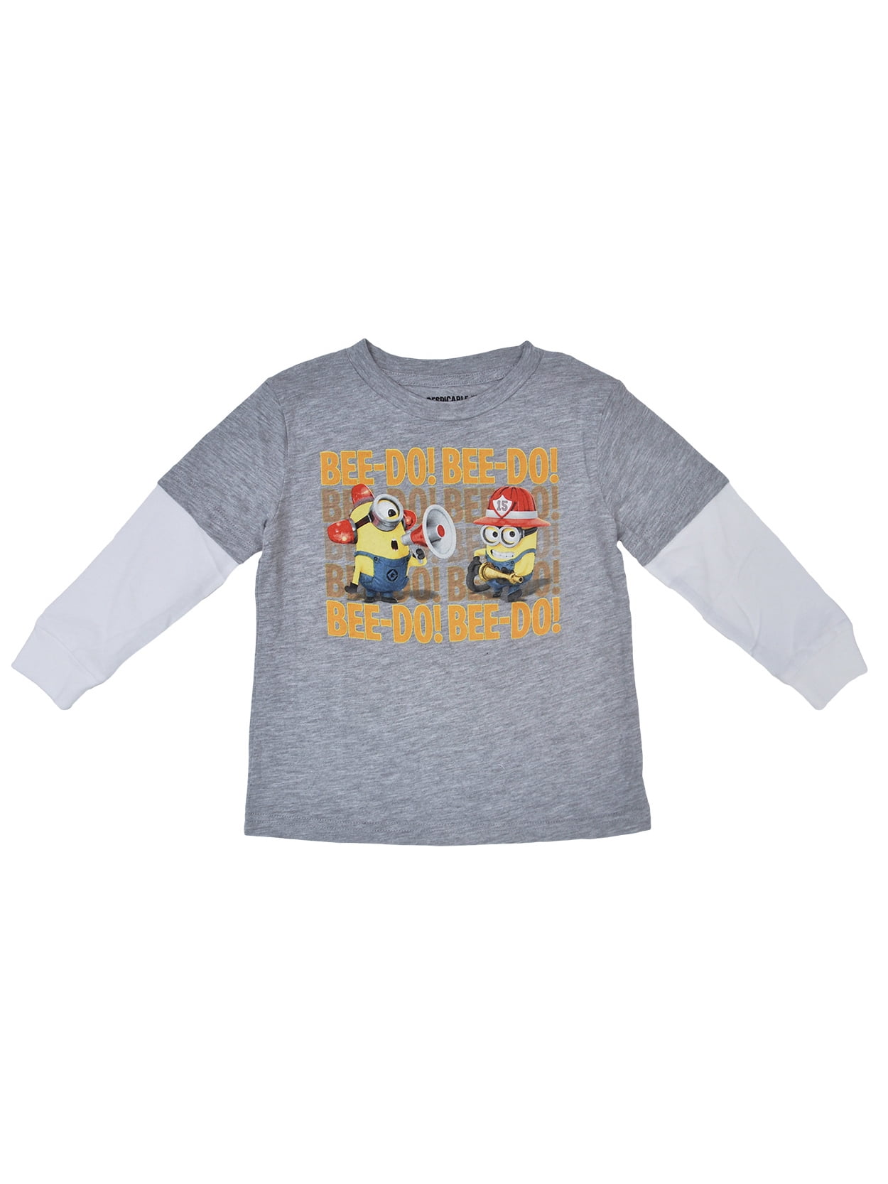 Despicable Me Minions Boys Here/'s Trouble t shirt top long sleeve New with tags