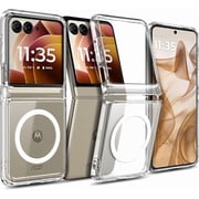 NGB SUPREMACY For Motorola razr 2024/2025/2026 Phone Case Transparent Clear Wireless Charging Magsafe/Qi Magnetic Car Mount Moto razr 2024/2025/2026 Case Cover