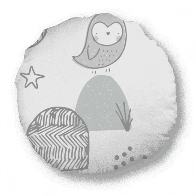 Cartoon Bird Cage Grass Nordic Pattern Round Throw Pillow Home Decoration Cushion