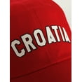 thumbnail image 2 of International World Sports Countries Baseball Hat Layered PVC Letters Strapback, Croatia Red Black White, 2 of 5