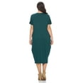 thumbnail image 4 of Pastel by Vivienne Women's Cocoon Maxi Dress with Dolman Sleeve Hunter-Green XXX-Large, 4 of 4