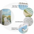 thumbnail image 5 of Small Stall Shower Curtain 36x72 Inch Narrow Half Size Beach Ocean Bath Curtains Bathroom Decor Blue Sea Sunflower Modern Country Green Waterproof Fabric Shower Curtain Set with Hooks 36 Inch, 5 of 6