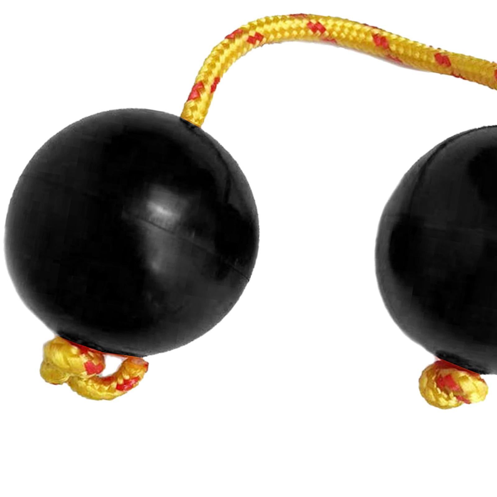 LeeQinersw 3 Pair African Shaker Rattle Hand Shaker Sand Balls Kashaka Instrument Black Red White