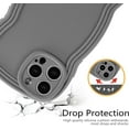 thumbnail image 3 of for iPhone 14 Pro Max Case 6.7 Inch Curly Wave Frame Phone Case Cute Design Color Aesthetic Phone Case Soft TPU Shockproof Protective Bumper Case Cover for Girls, Gray, 3 of 7