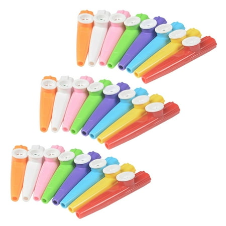 NUOLUX 24pcs Assorted Colors Plastic Kazoos Kids Preschool Educational Toys Flutes Musical Instruments Kazoos