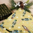 thumbnail image 2 of MetalM Reversible Christmas Nutcracker Wrapping Paper, 17 Inch x 33 Feet (47 sq.ft), Nutcracker on Gold Foil with Happy Holidays Design, Holiday Gift Wrap for Christmas, Xmas Party Celebration, 2 of 14