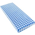 thumbnail image 2 of Picnic Table Cover with Bench Covers -Fitted with Elastic, Vinyl with Anti-Slip Back, Fits for Table 30"x 72" Rectangle,Water Proof, Checked Blue Design, 2 of 9