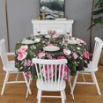 thumbnail image 2 of Pioneer Flower Floral Print Pattern Round Tablecloth 60"x60",Wrinkle Wipeable Table Cloth for Kitchen Dining Room Picnic Patio Party, 2 of 6
