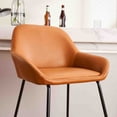 thumbnail image 6 of FERPIT 24" Leather Counter Height Bar Stools, Pack of 2 , Brown, Weight capacity up to 330 lbs, 6 of 6
