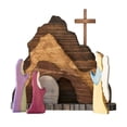 thumbnail image 2 of Paquete de 2 Decoraciones de Resurrección de Cruz de Pascua perfecl Escena de resurrección de Pascua, 2 of 8