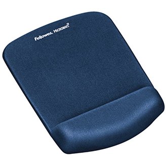Fellowes Mousepad w/Wrist Support, Blue 91141