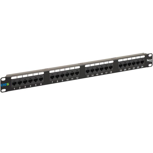 PANEL DE CONEXIONES, CAT 6, 24 PUERTOS, 1 RMS