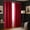 Red, variant on Solid Window Curtain Panel Grommet Suedine Red 55 W x 95 H