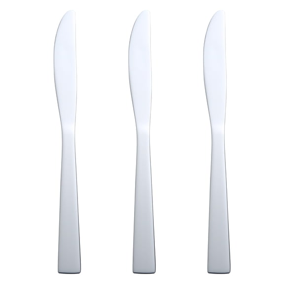Mainstays Chiazza Stainless Steel 9" Adult Dinner Knife, Set of 3