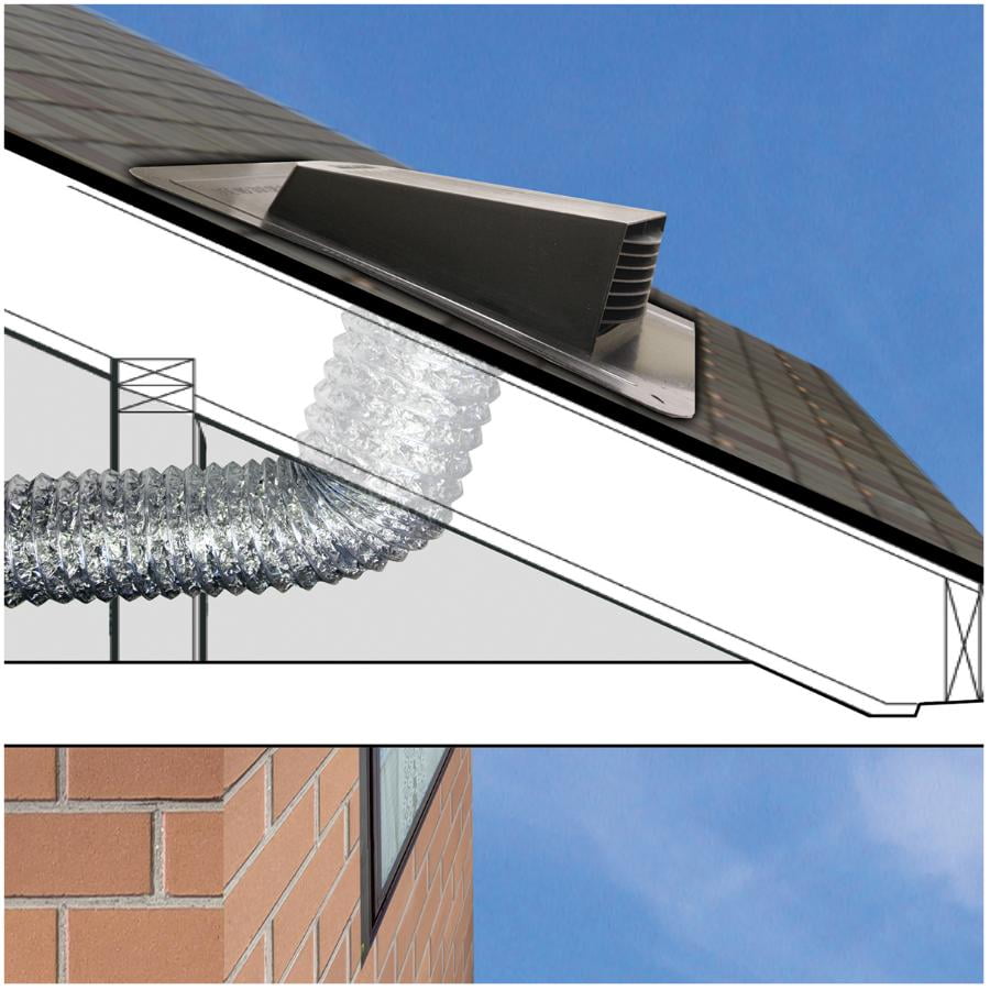 Dundas Jafine Roof Exhaust Vent with Damper - Removable - 4", Black