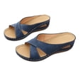 Crunowin Women's Wedge Casual Slippers, Spring Summer Use Thick Sole ...