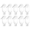 thumbnail image 1 of 10pcs 50ml Botellas recargables con gancho Contenedores desinfectantes de manos Botellas de viaje Contenedores de alcohol (Botellas transparentes Gancho de color aleatorio), 1 of 8