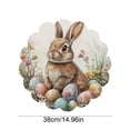 thumbnail image 5 of Easter Bunny Placemats, Round Linen Table Mats, Spring Summer Table Decor for Easter Holiday Dining(D), 5 of 6