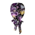 thumbnail image 4 of Fgvctg Valentine’s Day Love Themed Scrub Cap Bouffant Style Tie Back Fit Womens Long Hair Comfortable Head Cover for Work and Home Purple, 4 of 5
