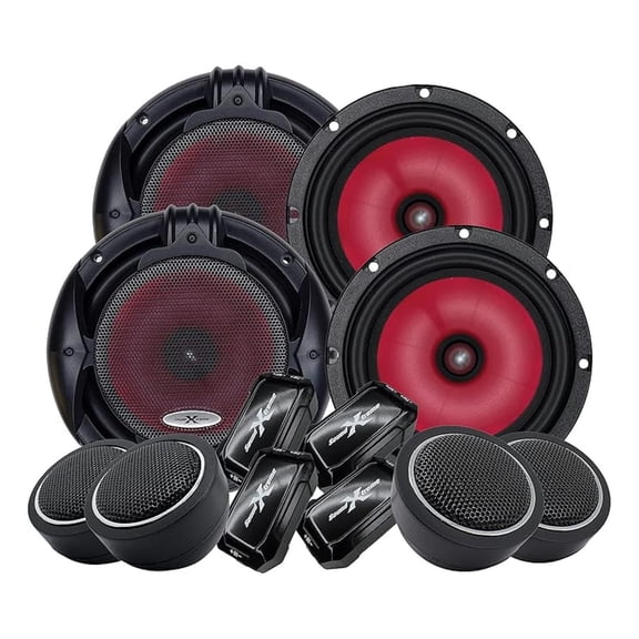 2 Pairs – SoundXtreme 1000W 6.5-Inch 2-Way Car Audio Component Speaker System 6-1/2in Car Audio Speaker for Car, ATV, RV, Motorcycle, Boat