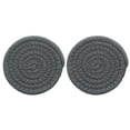 thumbnail image 1 of 2Pcs Manteles Individuales Redondos Trenzados, 4.3" Manteles Tejidos para Mesa de Cocina para Decoración de Granja (Gris), 1 of 7