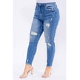 thumbnail image 2 of Jeans skinny con destrucciones /Tallas Extras, 27888 (Azul medio) azul 38, 2 of 5