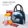 thumbnail image 5 of Rateoe Blue Thunder Storm Dragon Pattern Lunch Bag Women, Lunch Box, Lunch Bag, Small Leakproof Lunch Tote Large Capacity Reusable Insulated Cooler Lunch Container, 5 of 6