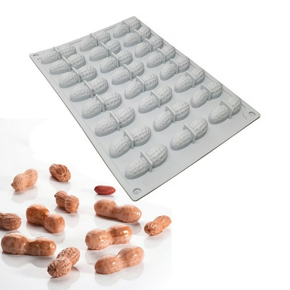 Realistic Peanuts Silicone Mold for Artificial Food, Resin Chocolate Candy Making Mold - DIY Craft Mould for Fake Decor, Window Display & Plate Decoration