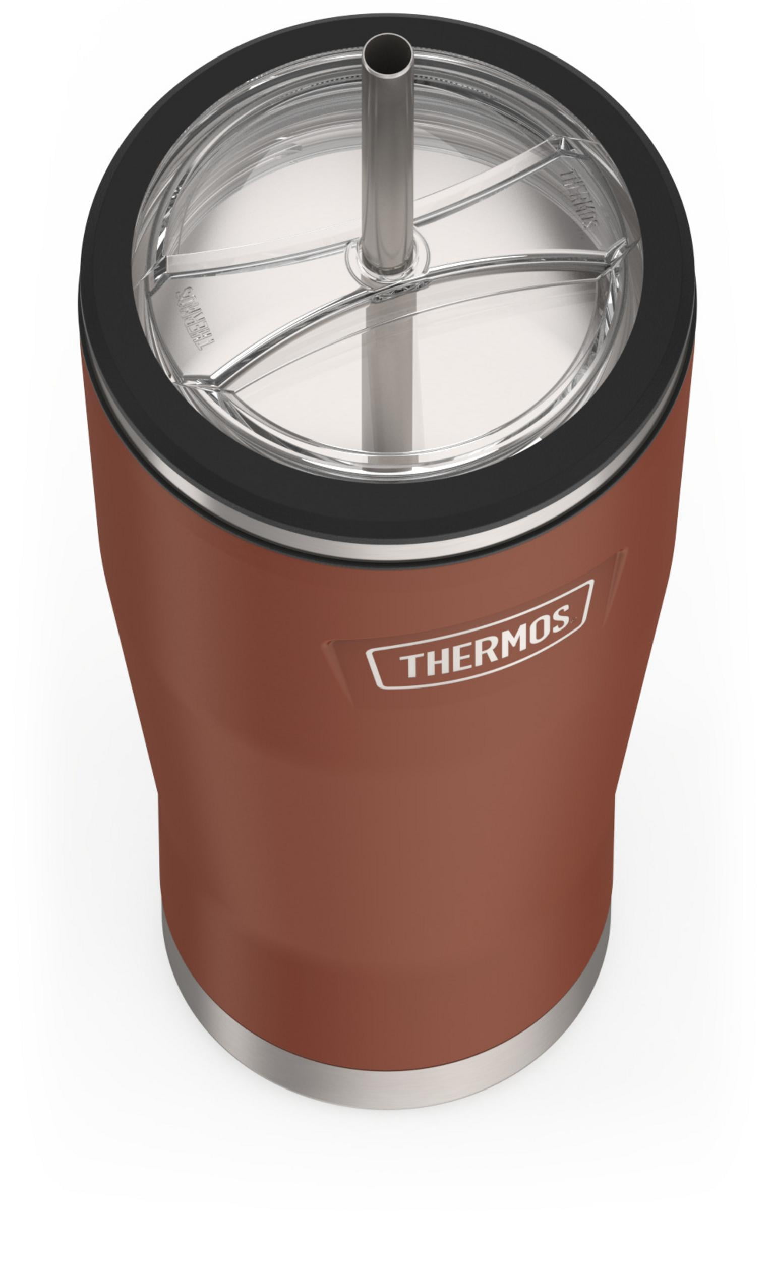 Thermos ICON Series Stainless Steel Vacuum Insulated Tumbler, 16oz, Saddle  