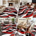 thumbnail image 6 of Red Gray Stripes Large Area Rugs 5x8 ft Abstract Art Modern Geometric Curve Washable Rug Non Slip Indoor Carpet Absorbent Floor Mat for Living Room Bedroom Dining Room, 6 of 9