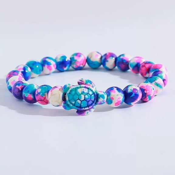QQTDFG Unisex Camouflage blue-purple Turquoise Bracelet Ocean Turtle Design-default