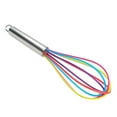 thumbnail image 1 of Colorful Silicone Whisk Frother Milk Cream Kitchen Utensils For Blending Stainless Steel Handle Mixer Stirring Tool, 1 of 6