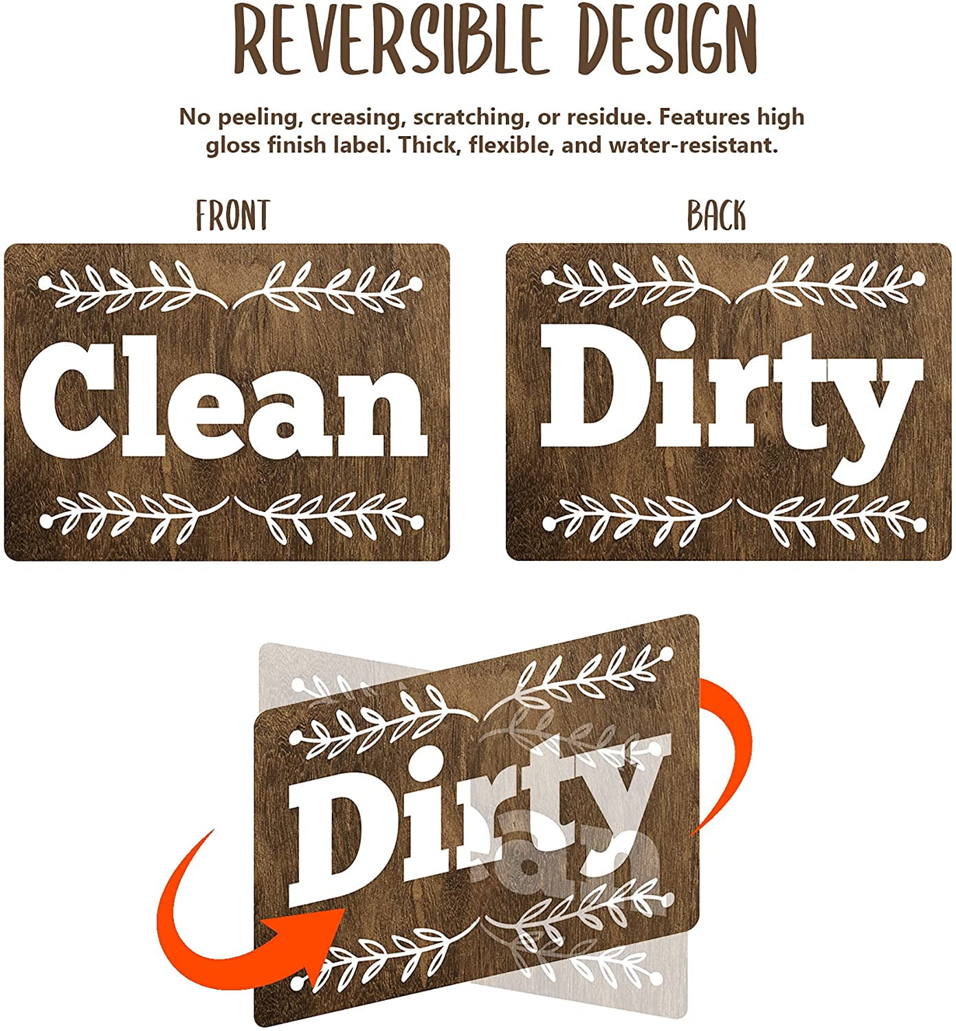 Buy Clean Dirty for Dishwasher, 3.5 X 2.4 Clean Dirty Dishwasher