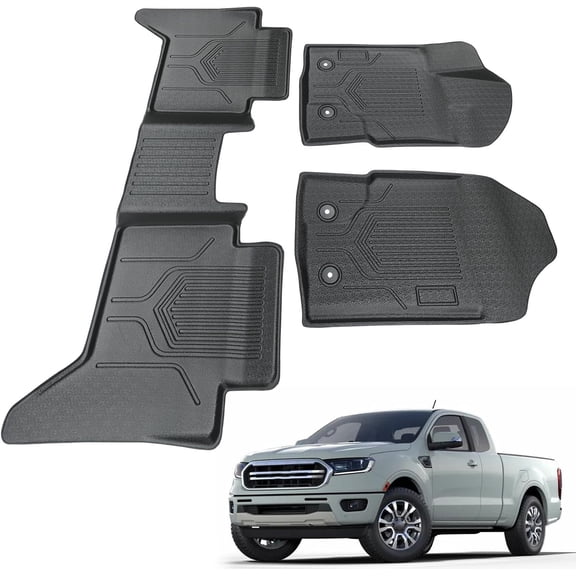 kimllier 3Pcs Floor Mats Replacement for Ranger 2019 2020 2021 2022 2023