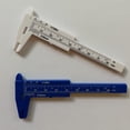 thumbnail image 4 of 80mm Mini Plastic Sliding Vernier Caliper Button Jewelry Size Gauge Measure Tool (Dark Blue), 4 of 7