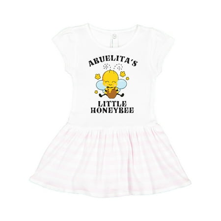 

Inktastic Cute Bee Abuelita s Little Honeybee with Stars Gift Toddler Girl Dress