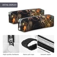 thumbnail image 4 of Vsdgher Pug Wearing Sunglasses Flowers Leather Pencil Case, Makeup Pouch, Zipper Pouch for Daily Essentials, Storage Organizer, Cosmetics and Stationary Bag, 4 of 7