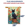 thumbnail image 7 of America Forever Spring Black Cat House Flag 28 x 40 inch Double Sided Kitty Tulips Floral Spring House Flag for Outdoor Cat Flag Yard Decoration, 7 of 7