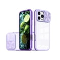 thumbnail image 3 of For Apple iPhone 16 Pro Max (6.9") Slide Camera Cover Lens protector Anti-Scratch Shockproof Clear Back and Color Frame Bumper Phone Case Cover by Xpression - Purple, 3 of 6