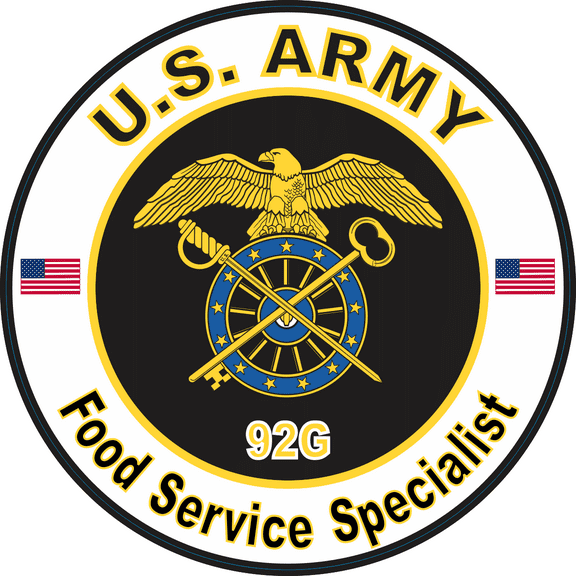 3.8 Inch U.S. Army MOS 92G Food Service Specialist