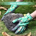 thumbnail image 2 of HOMEIORA Womens Gardening Weeding Working Gloves, Leather Garden Glove for Women Thorn Proof No Stab for Digging, Planting, Pruning, M, 1 Pair, 2 of 7