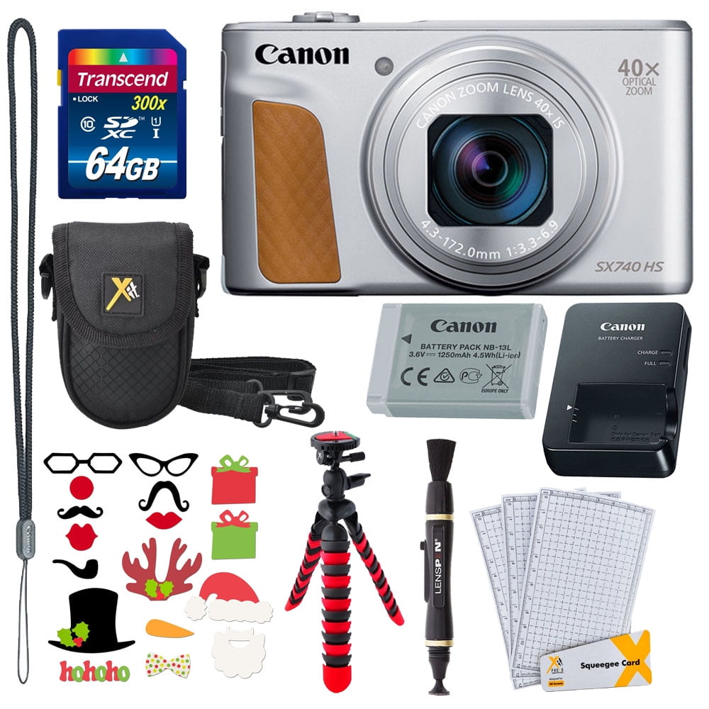 Canon PowerShot SX740 Digital Camera WiFi (Silver) + Accessories